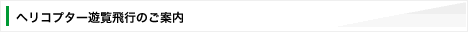 ヘリコプター遊覧飛行のご案内